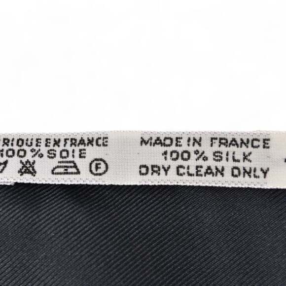 HERMES Authentic Black Silk Scarf - Picture 8 of 9